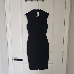 Love Culture Black Sleeveless Midi Sheath Dress